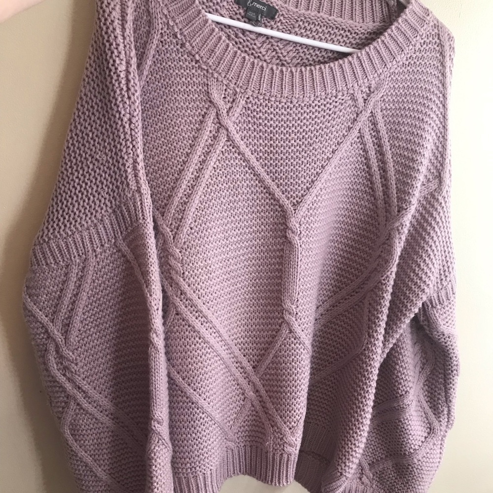Lilac Chunky Knit Sweater